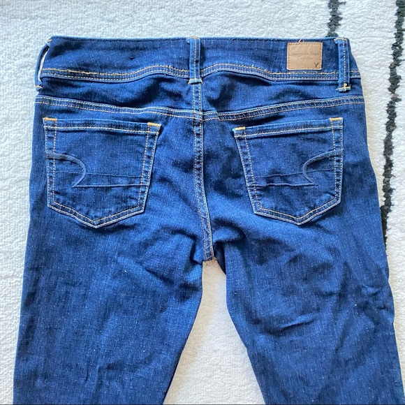 AMERICAN EAGLE Dark Wash Low Rise Original Boot Cut Super Stretch Jeans - Picture 4 of 10